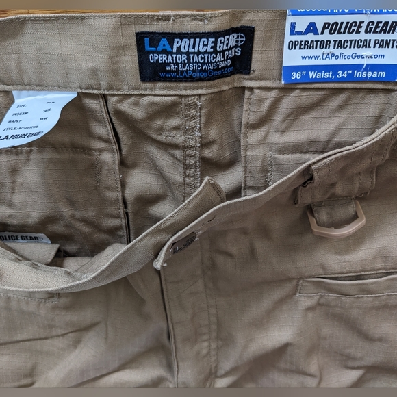 LA Police Gear Tactical Pants 36 34 elastic waist Basic Operator coyote … - Picture 5 of 6